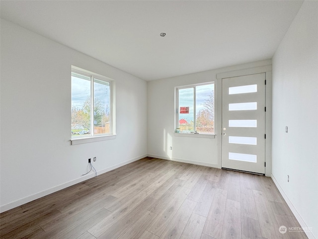 entrance foyer featuring light hardwood / wood-style flooring