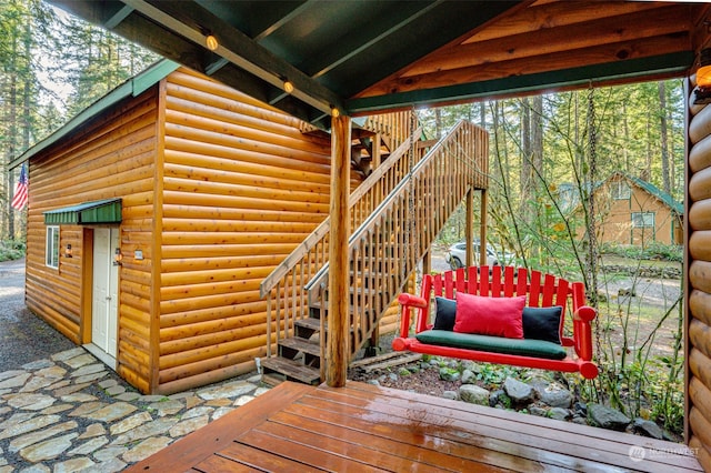 view of wooden terrace