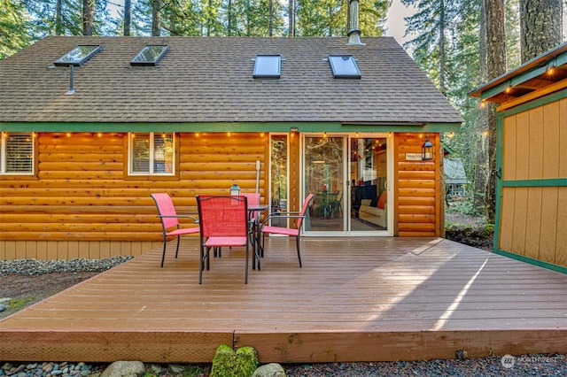 view of wooden deck