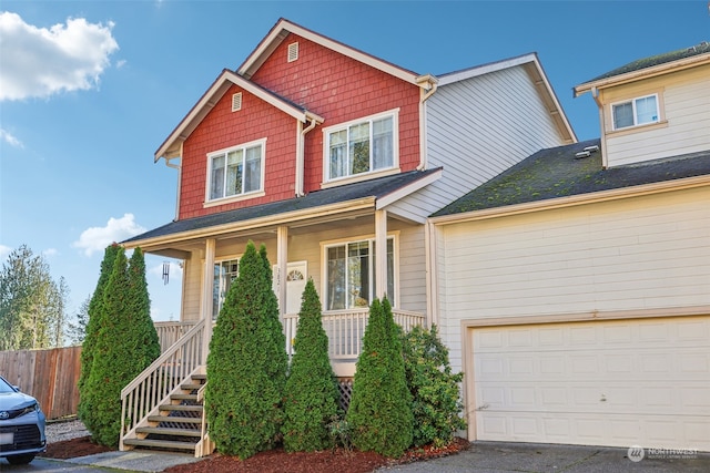 view of front of house featuring covered porch