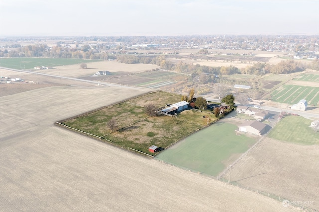 aerial view with a rural view