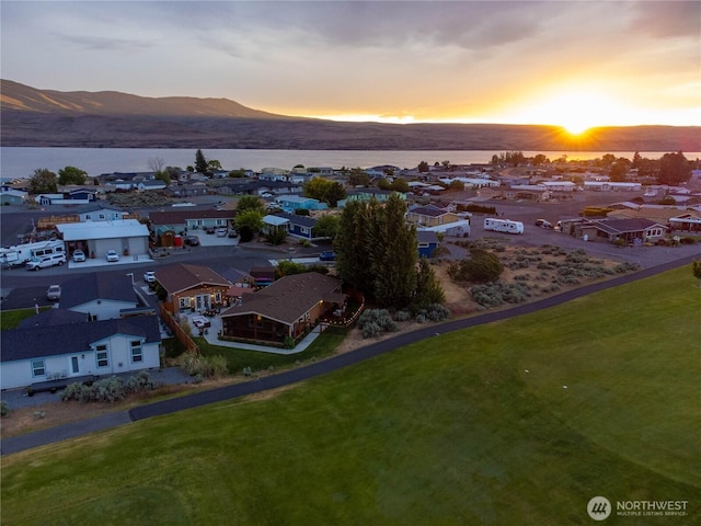205 Fairway Pl SW, Mattawa, WA 99349 - aerial perspective of suburban area featuring a water and mountain view
