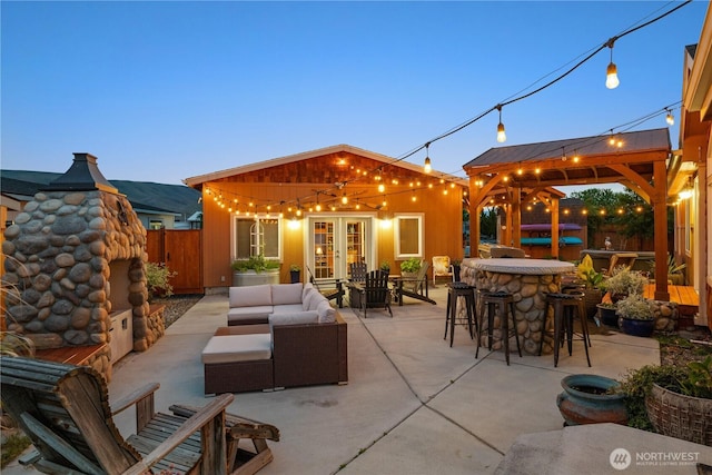 205 Fairway Pl SW, Mattawa, WA 99349 - view of patio with french doors and an outdoor hangout area