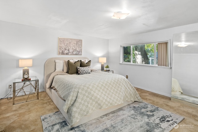 view of carpeted bedroom