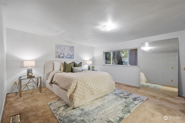 view of carpeted bedroom