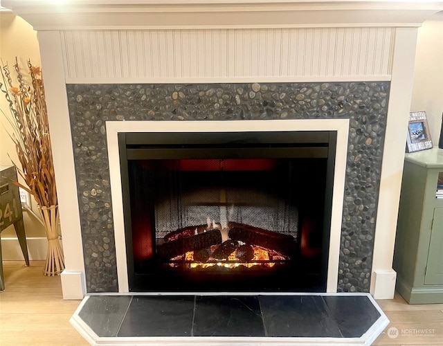 interior details featuring hardwood / wood-style floors