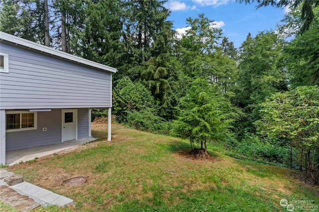 view of yard featuring a patio