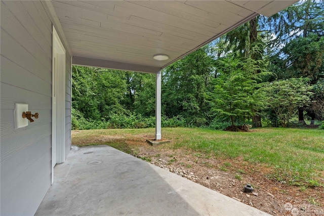 view of yard featuring a patio