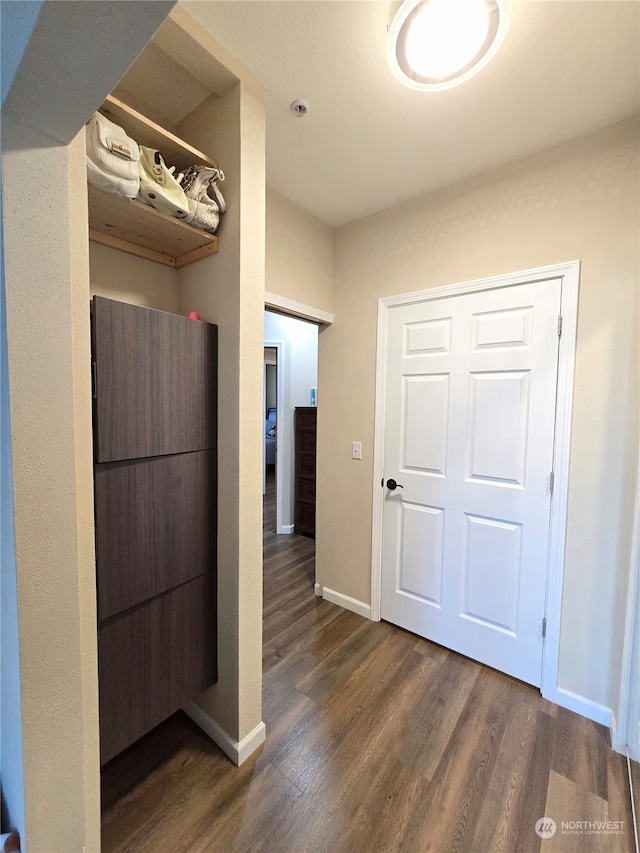 kitchen featuring dark hardwood / wood-style flooring