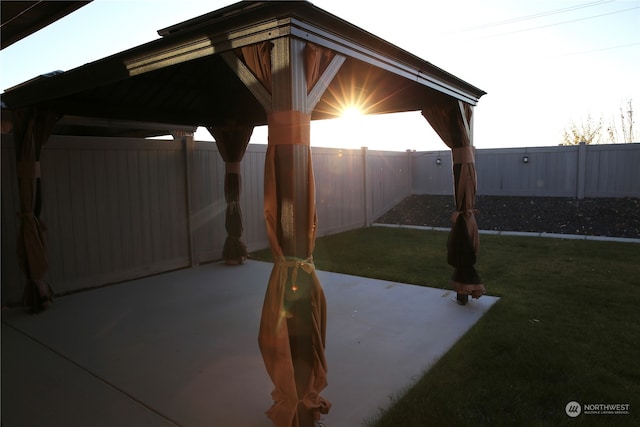 view of patio / terrace with a gazebo