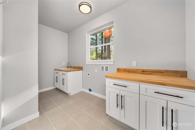 bathroom featuring vanity and tile patterned floors