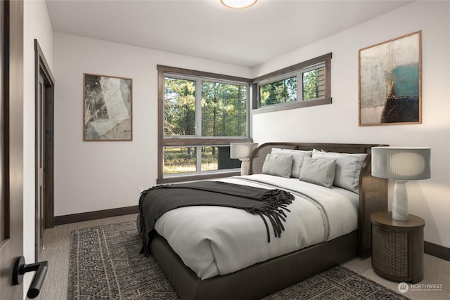 view of carpeted bedroom