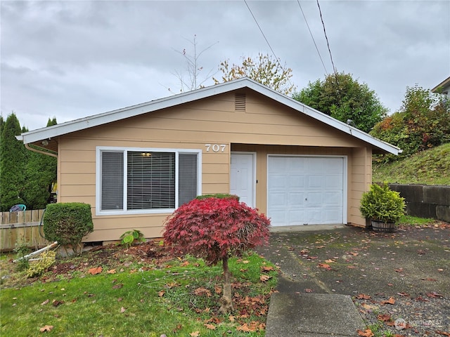 view of front of home featuring a garage