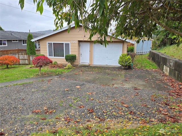 view of front facade with a garage