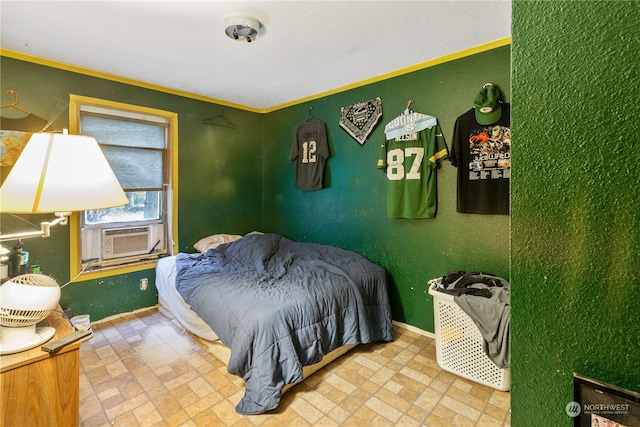 bedroom featuring cooling unit