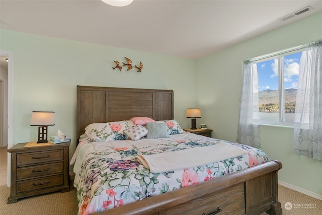 view of carpeted bedroom