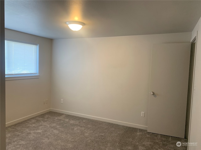 unfurnished room with carpet floors