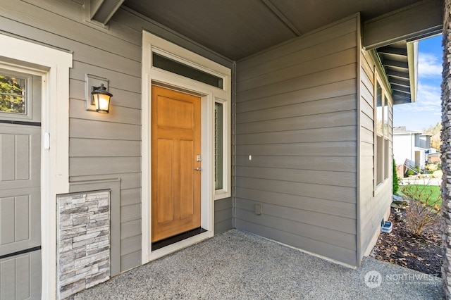 view of doorway to property