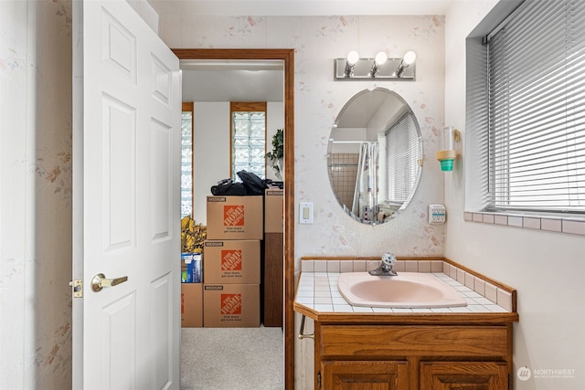 bathroom featuring vanity