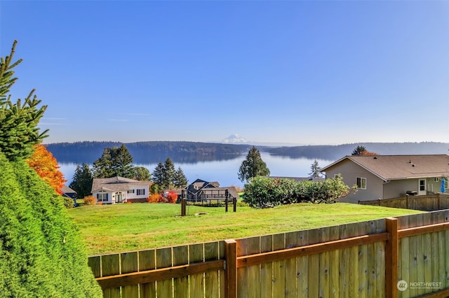 property view of water with a mountain view