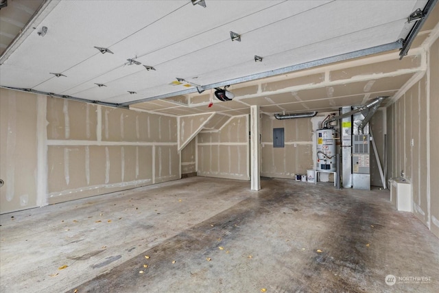 8906 123rd Ln NE, Kirkland, WA 98033 - garage featuring water heater, a garage door opener, electric panel, and heating unit