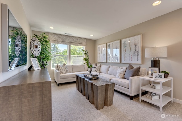 view of carpeted living room