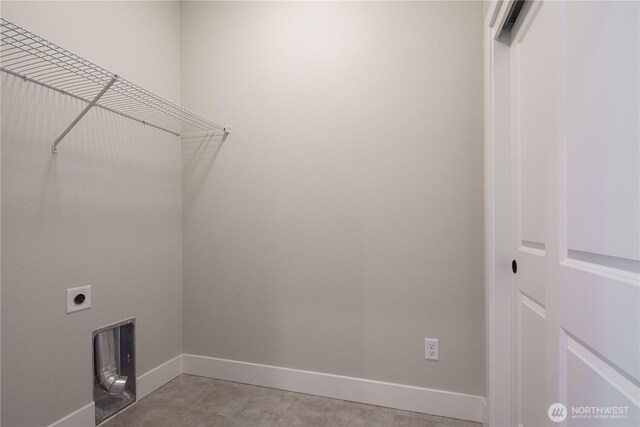 25708 64th Avenue Ct E Unit 4, Graham, WA 98338 - laundry room featuring electric dryer hookup and baseboards