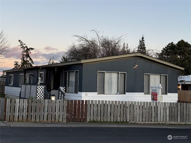 view of manufactured / mobile home