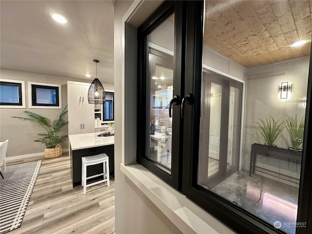4286 Creston Way, Bellingham, WA 98226 - hall featuring light wood-type flooring and recessed lighting
