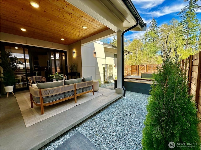 4286 Creston Way, Bellingham, WA 98226 - view of patio / terrace featuring outdoor lounge area and a fenced backyard