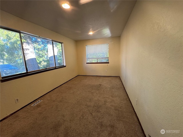 view of carpeted spare room