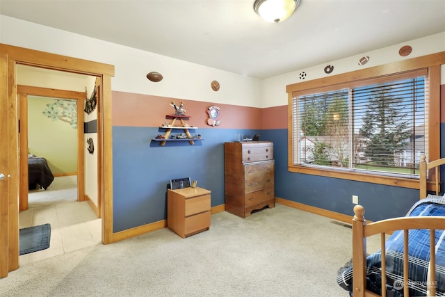 view of carpeted bedroom