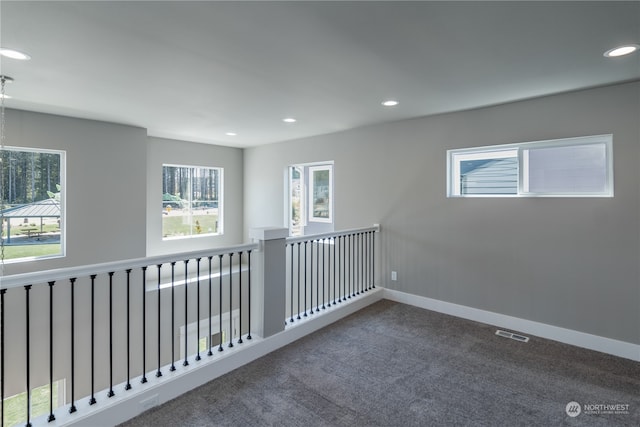 view of carpeted spare room