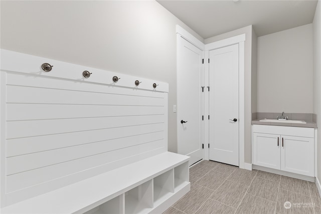 mudroom featuring sink