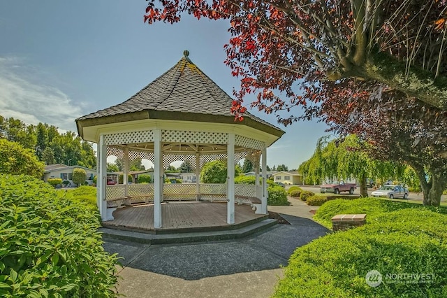 view of home's community featuring a gazebo