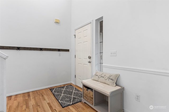 interior space with wood-type flooring