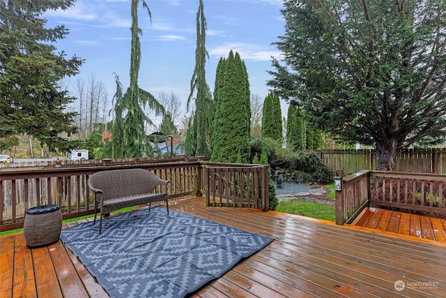 view of wooden deck