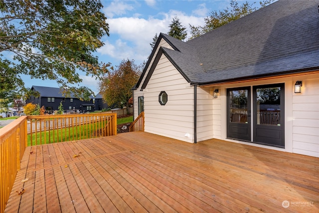 view of wooden deck