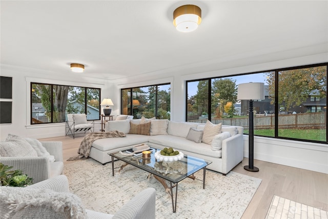 sunroom with a healthy amount of sunlight