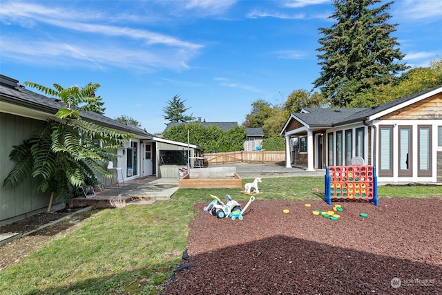 view of yard with a patio