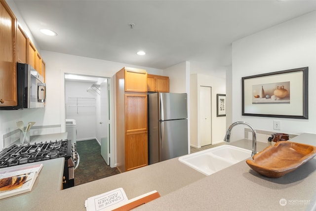 kitchen with stainless steel appliances and sink