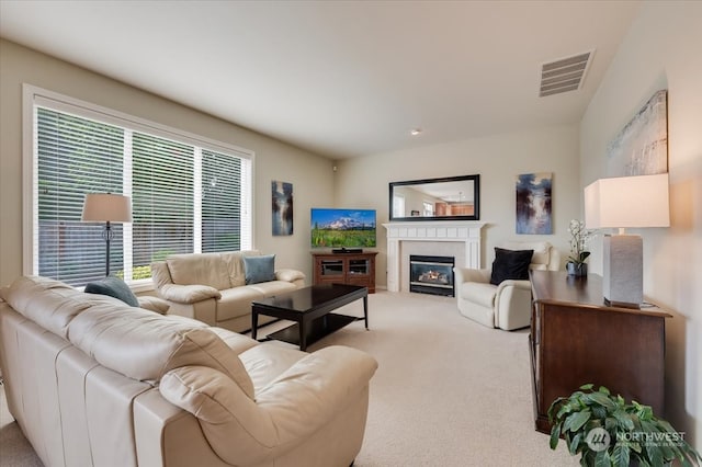 view of carpeted living room