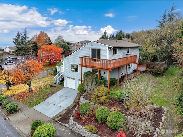 view of property with a garage