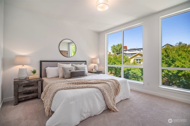 view of carpeted bedroom