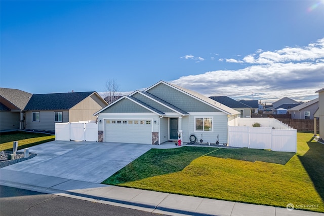 view of front of house with a garage and a front yard