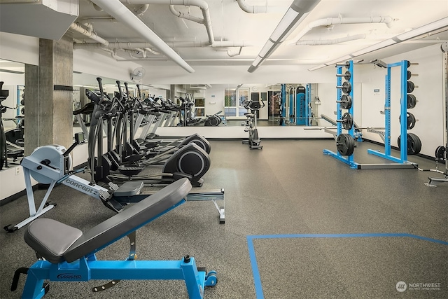 view of exercise room