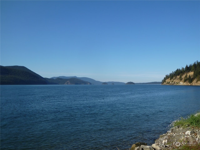 view of water feature featuring a mountain view