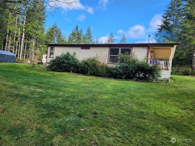 exterior space with a front lawn