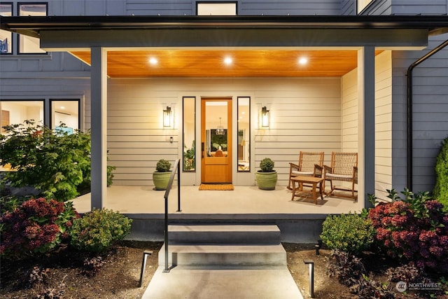 view of doorway to property