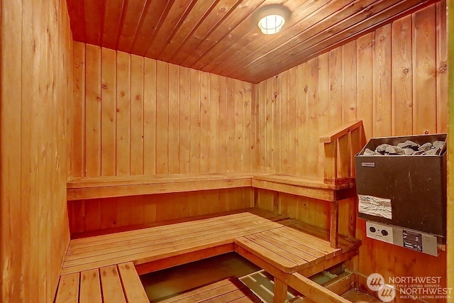 1000 Union St Unit 205, Seattle, WA 98101 - sauna with wooden walls and wood ceiling